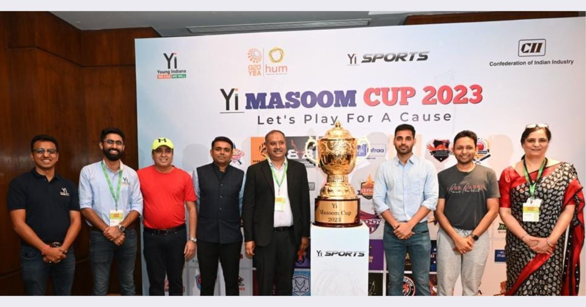 Launch of CII Yi Masoom Cricket Trophy by Indian Cricketer Bhuvneshwar Kumar